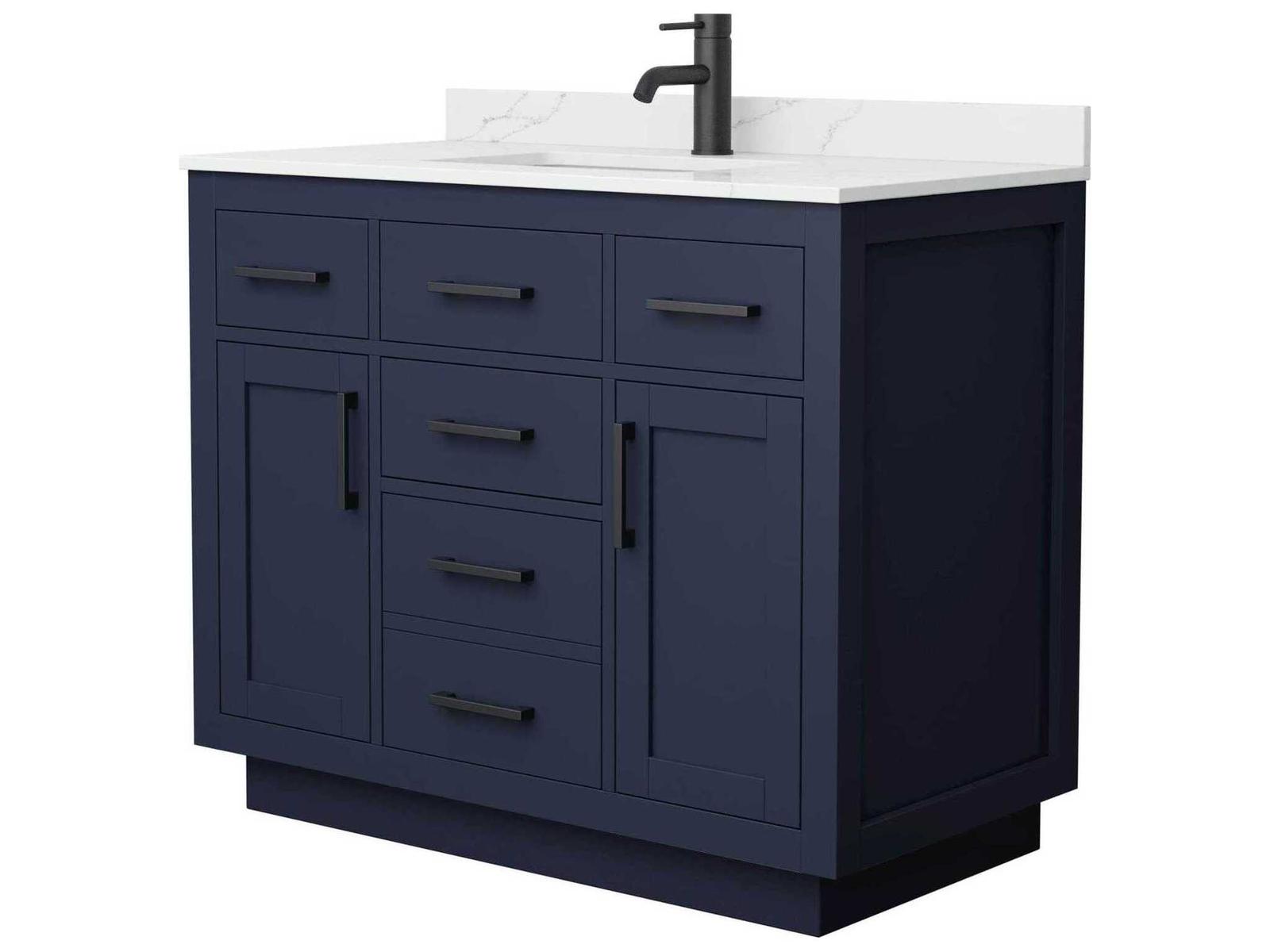 Wyndham Collection Beckett TK 42-Inch Single Bath Vanity — Storage and
