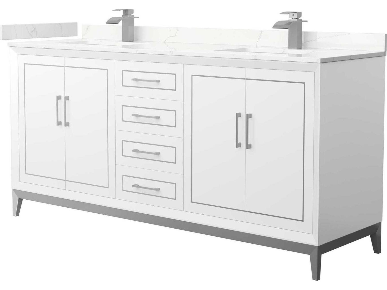 Wyndham Collection Marlena 72-Inch Double Bathroom Vanity — Soft-Close
