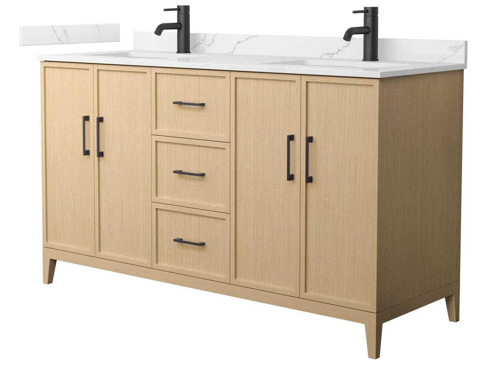 Wyndham Collection Elan 60 Inch Double Bathroom Vanity with Sinks