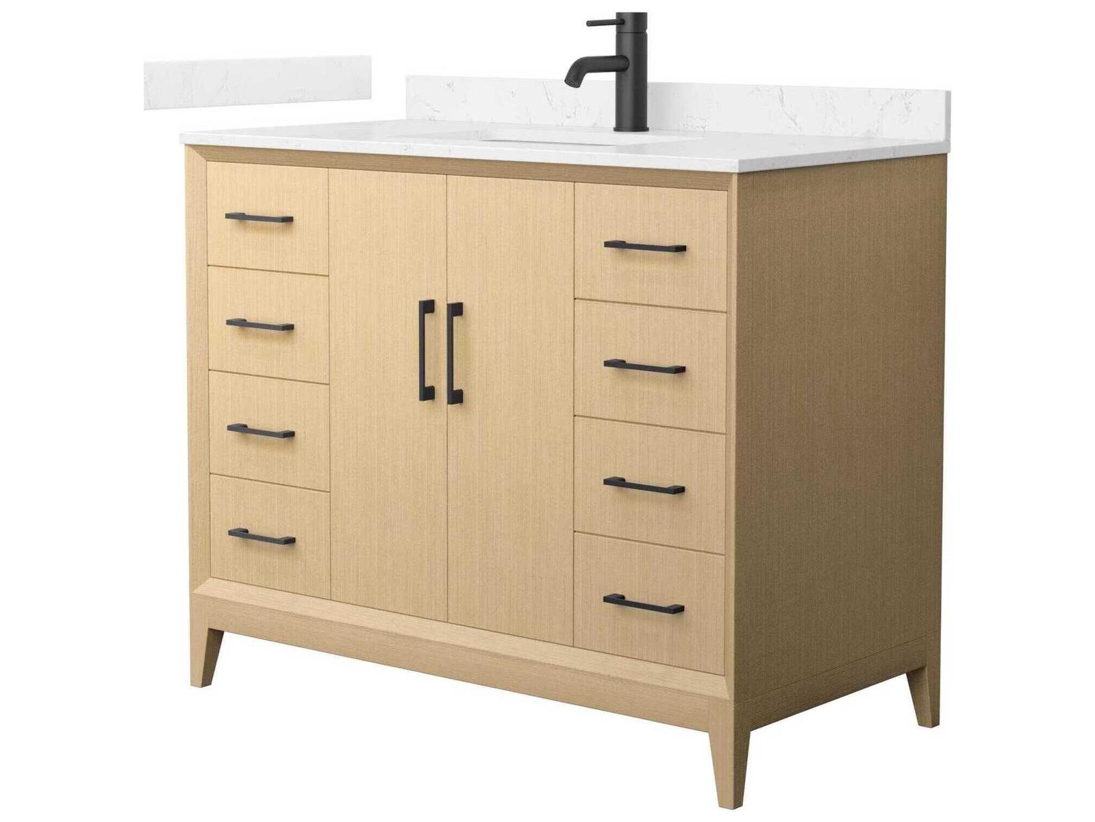 Wyndham Collection Janna 42-Inch Single Bathroom Vanity Set with