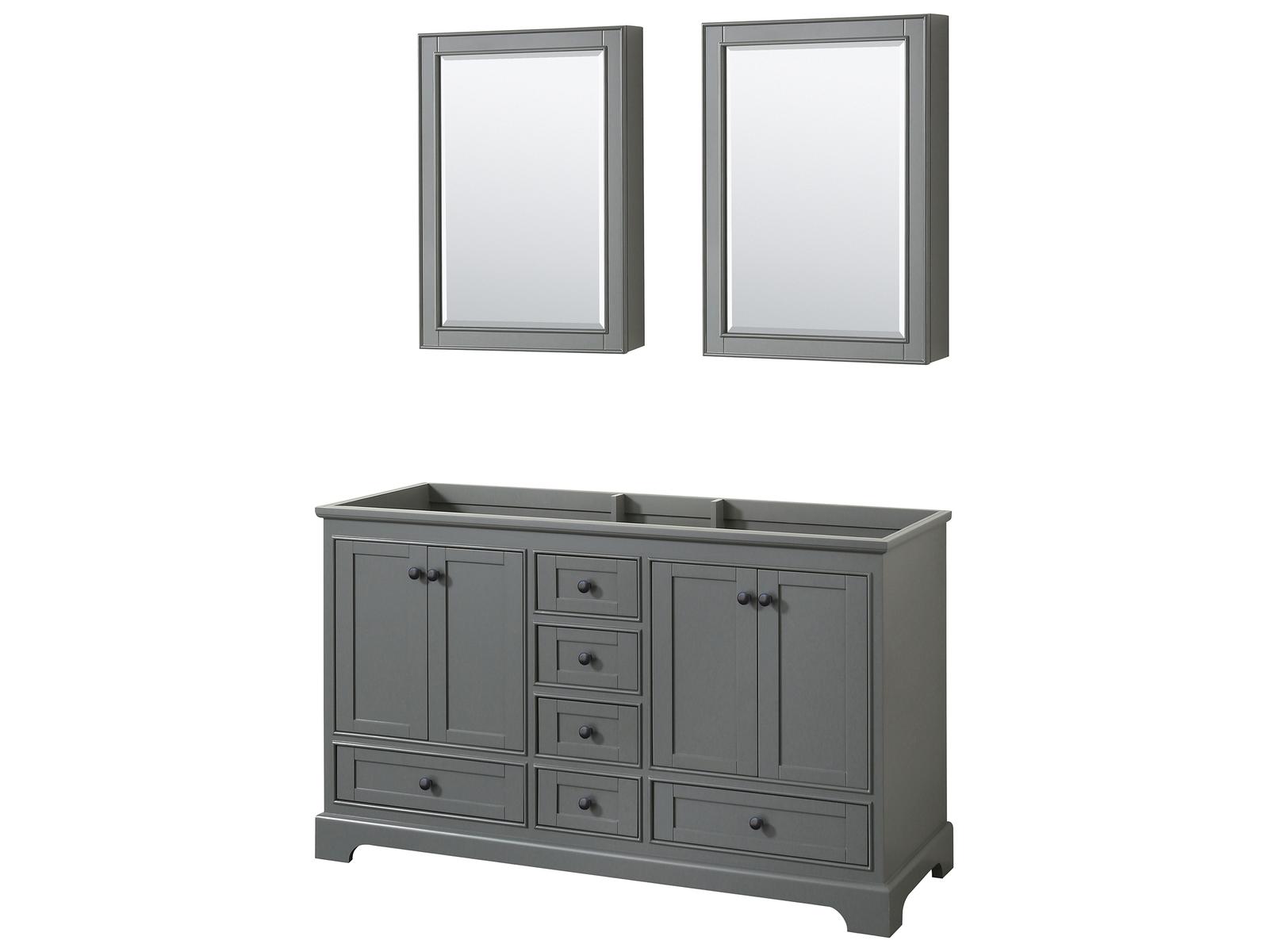 Wyndham Collection Deborah 60-Inch Double Sink Freestanding Bathroom