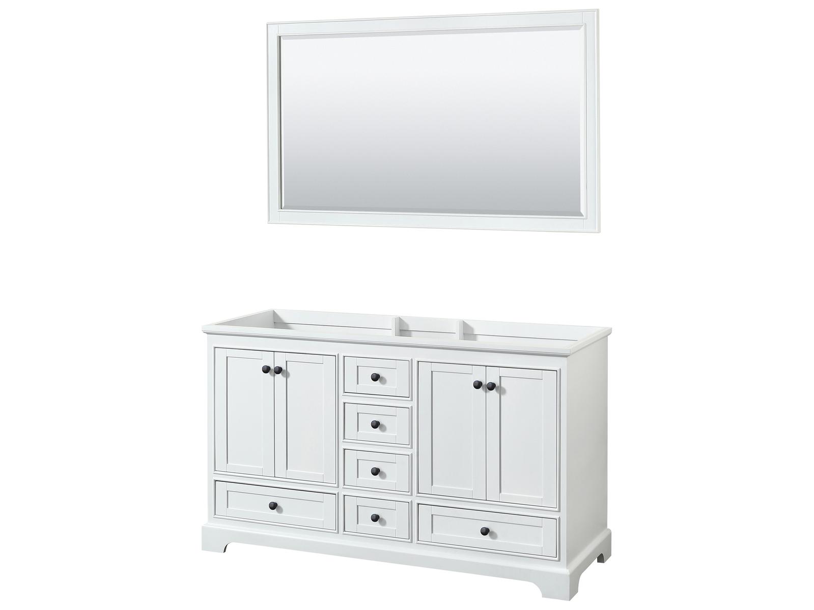 Wyndham Collection Deborah 60-Inch Double Freestanding Bathroom Vanity ...
