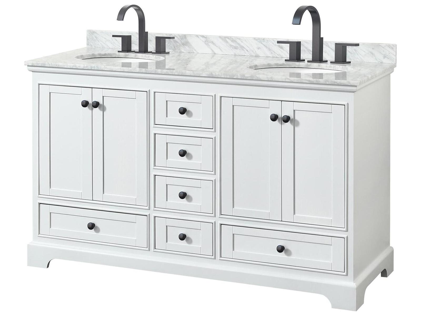 Wyndham Collection Deborah 60-Inch Double Bathroom Vanity Cabinet