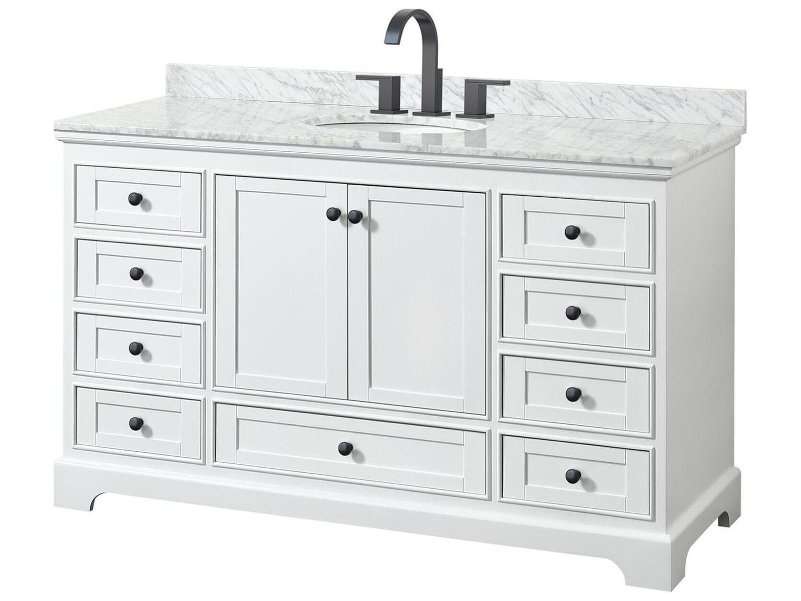 Wyndham Collection Deborah 60-Inch Freestanding Single Bathroom Vanity