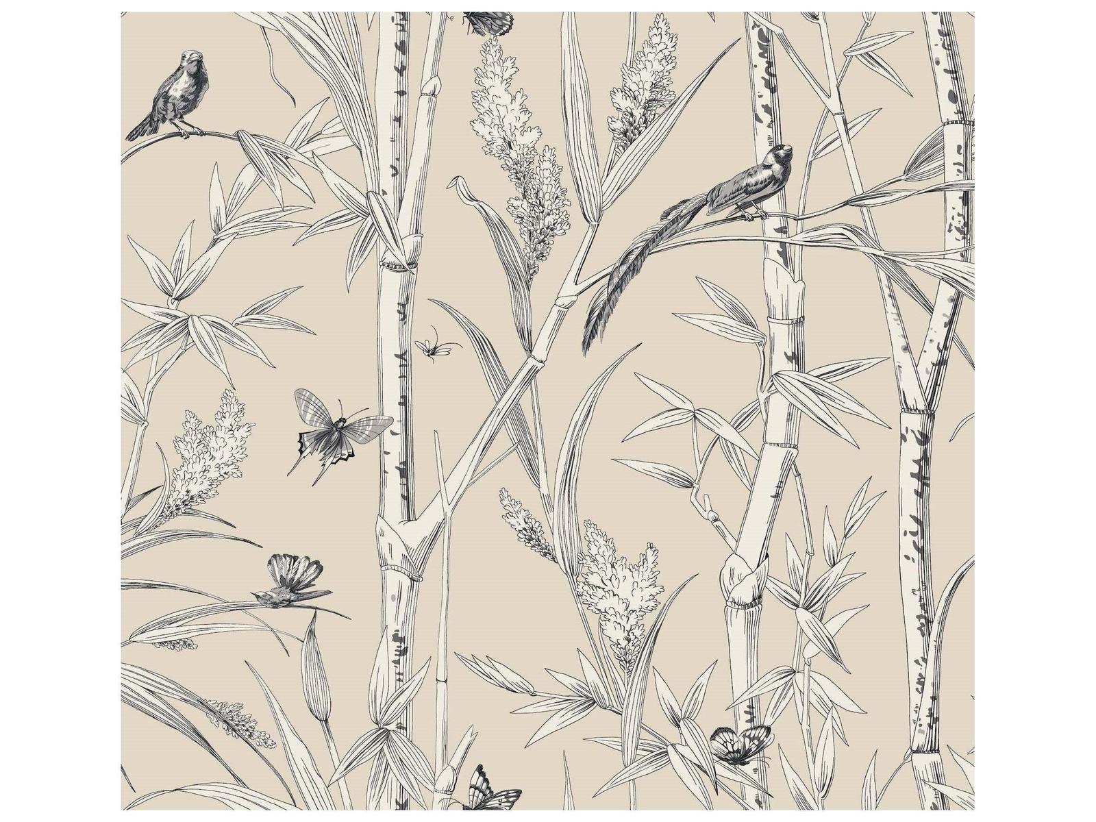 York Wallcoverings Toile Resource Library Beige Wallpaper