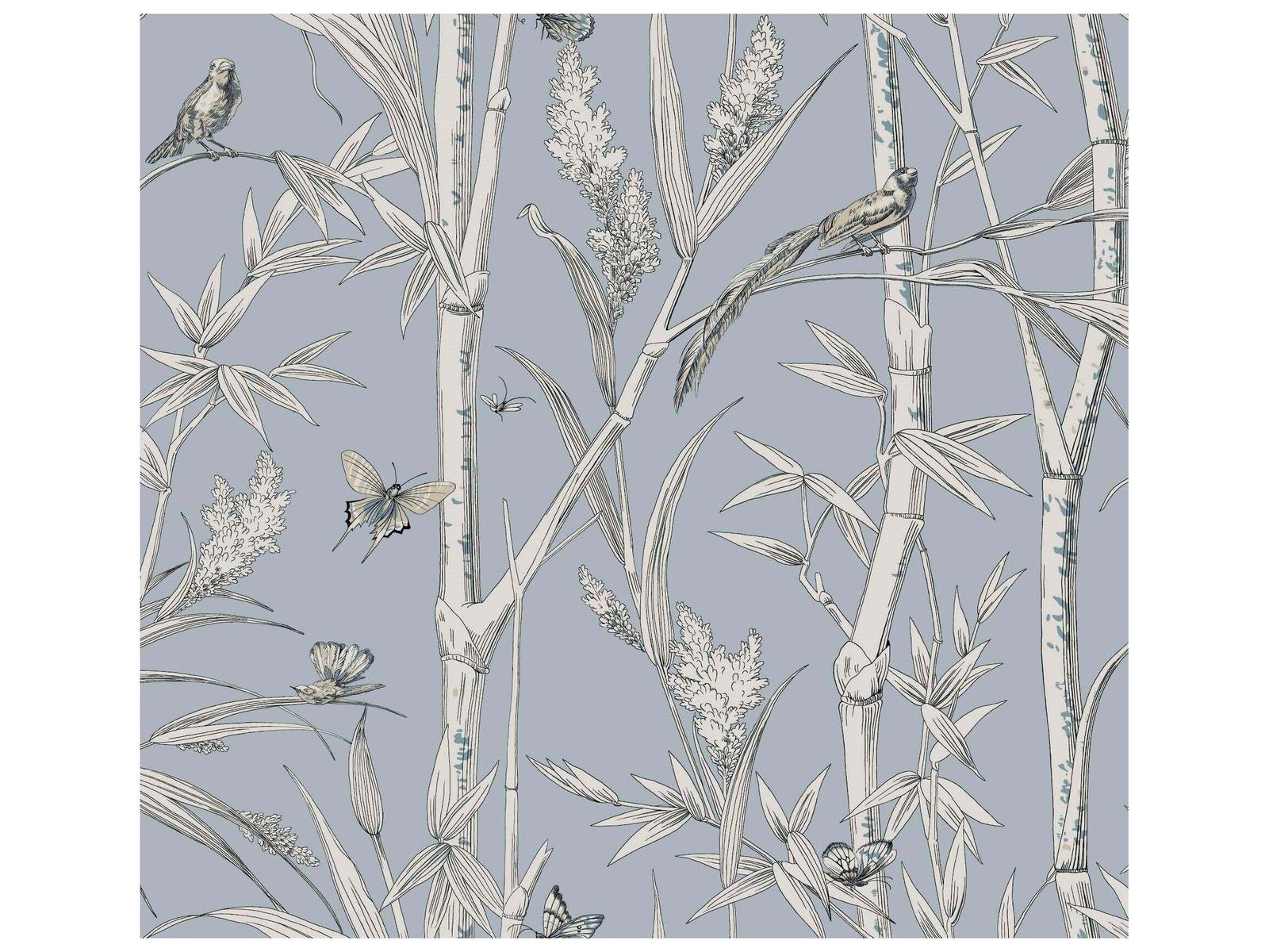 York Wallcoverings Toile Resource Library Sky Blue Wallpaper
