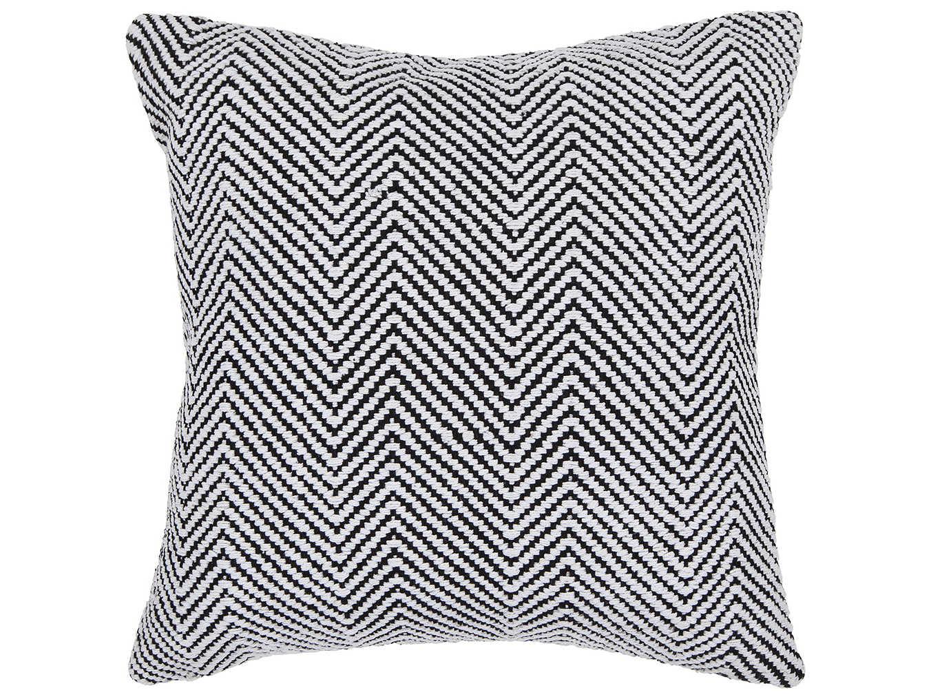 Chandra White Black Pillow