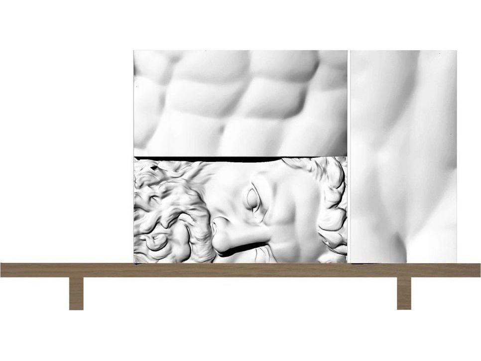Driade Ercole E Afrodite By Lab 80" Oak Wood Sideboard