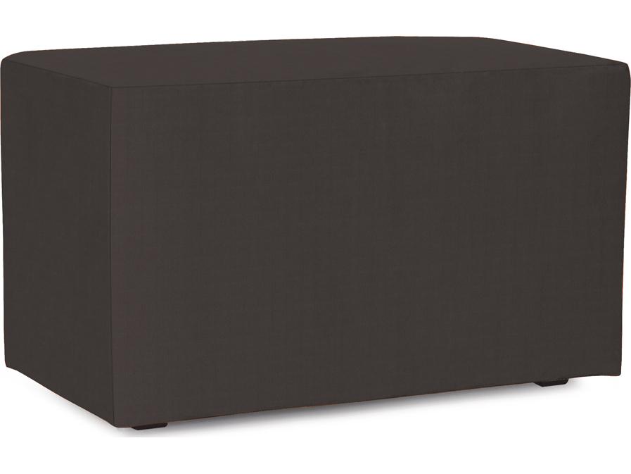 Howard Elliott Outdoor Patio Seascape Charcoal Resin Cushion Bench
