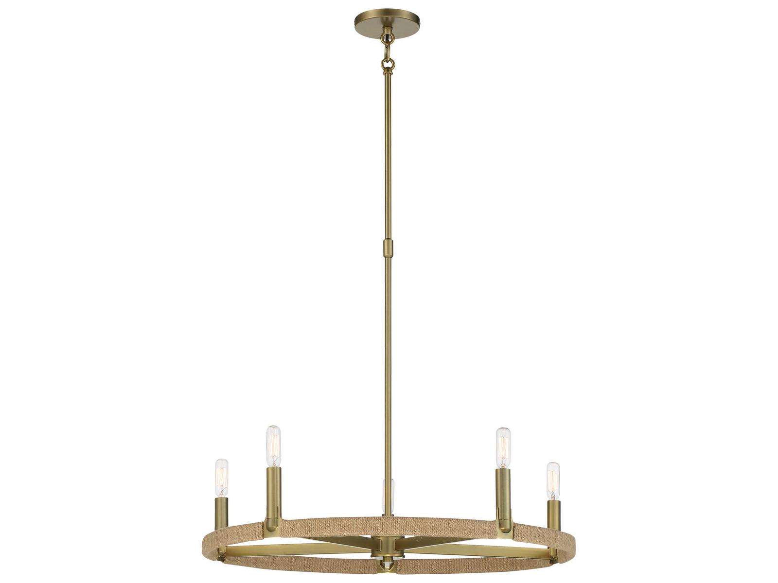 Minka Lavery Windward Passage 5-Light Soft Brass Chandelier