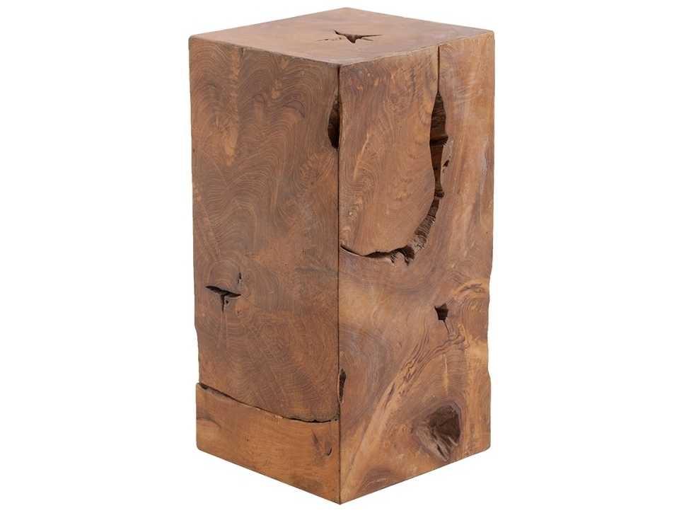 Phillips Collection Square Wood Natural Brown End Table