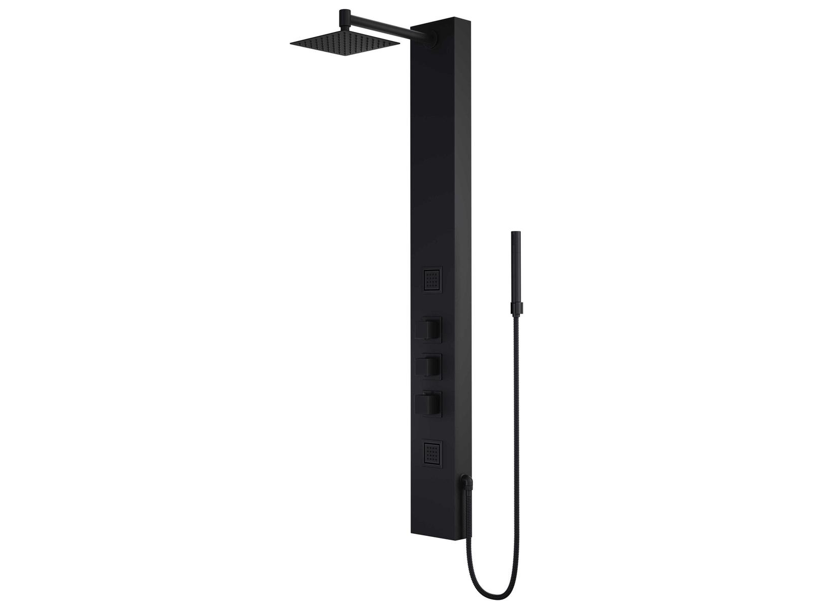 Vigo Kingsley Matte Black 2-Spray Massage Jet Shower Panel System