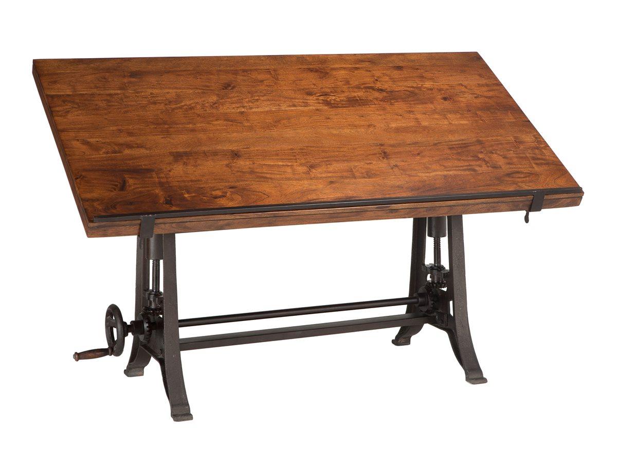 World Interiors Artezia Walnut Black Teak Wood Computer Desk