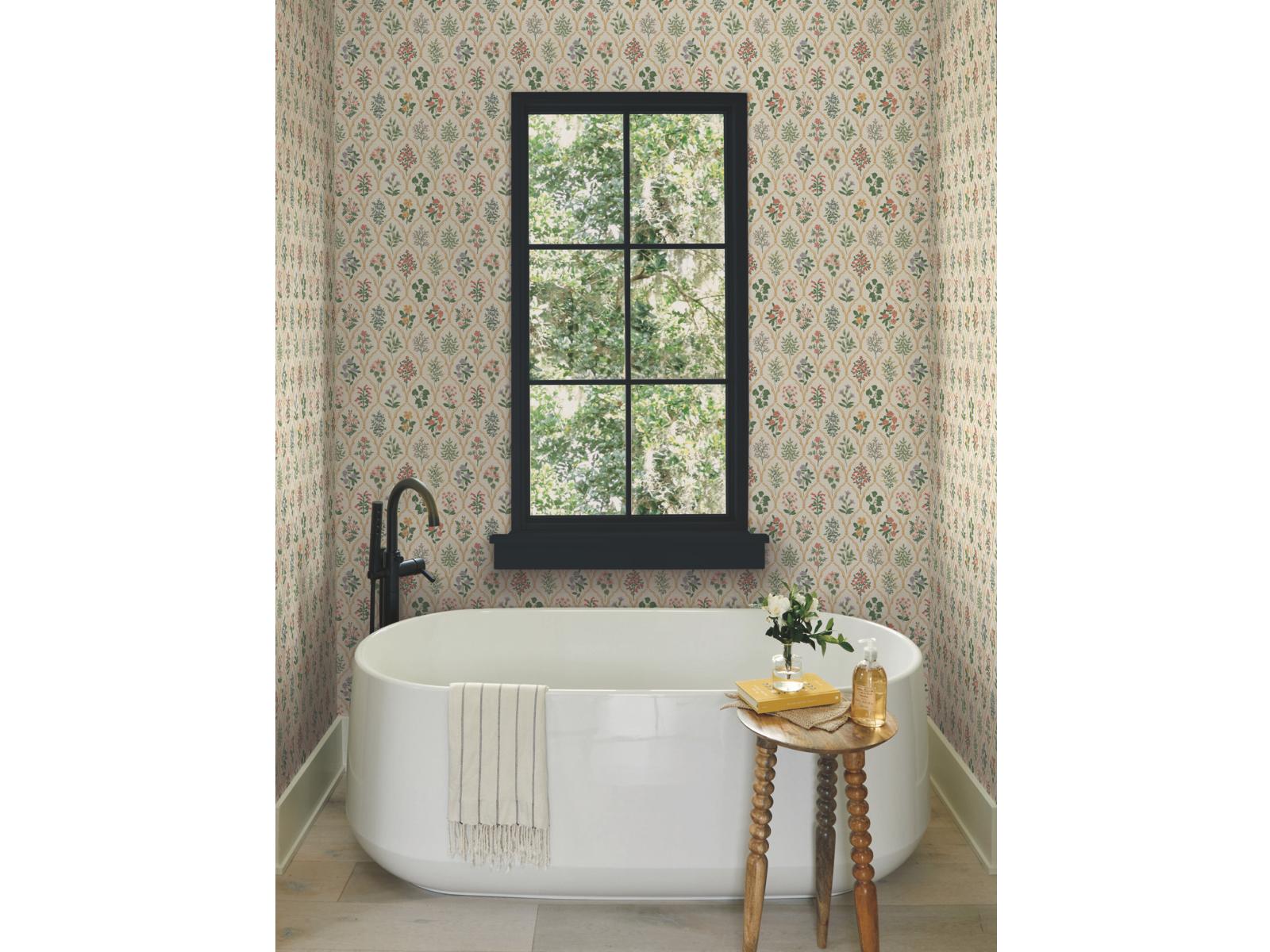 York Wallcoverings Cream Hawthorne Wallpaper