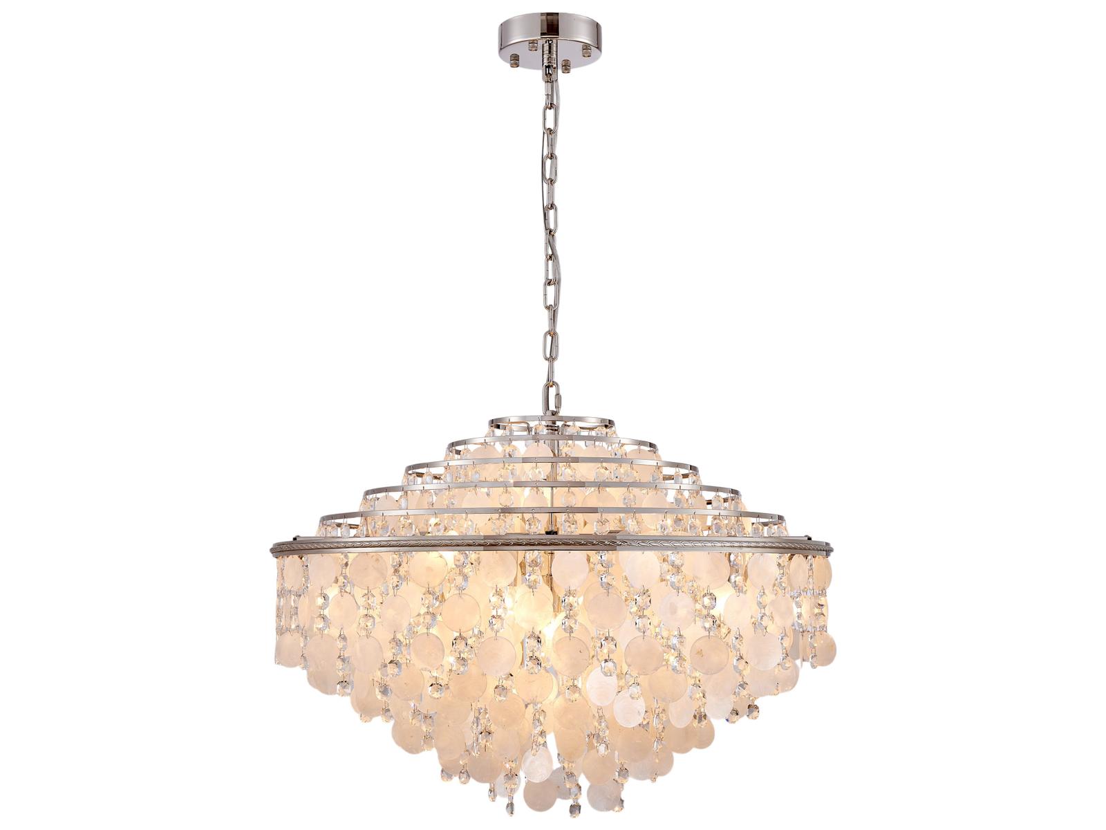 Artcraft Avara 24-Light Polished Nickel Round Tiered Chandelier