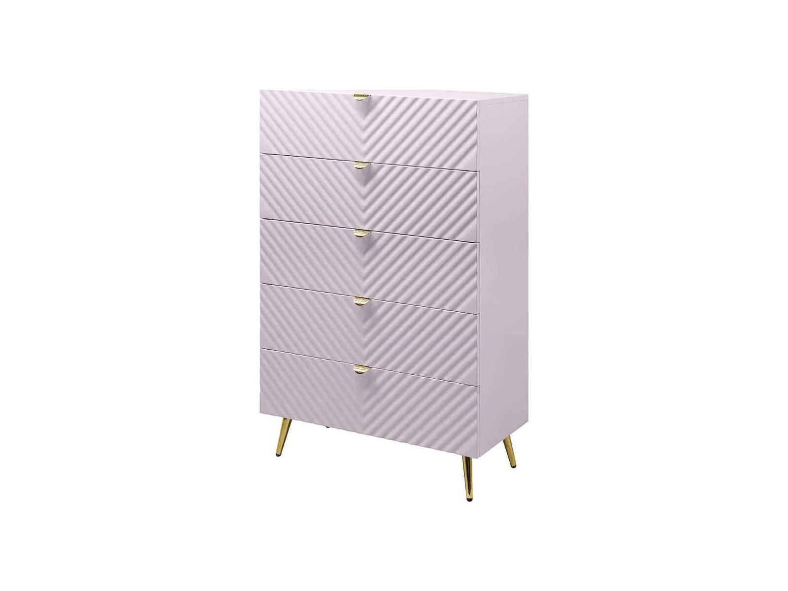Acme Furniture Gaines Pink High Gloss Accent Chest