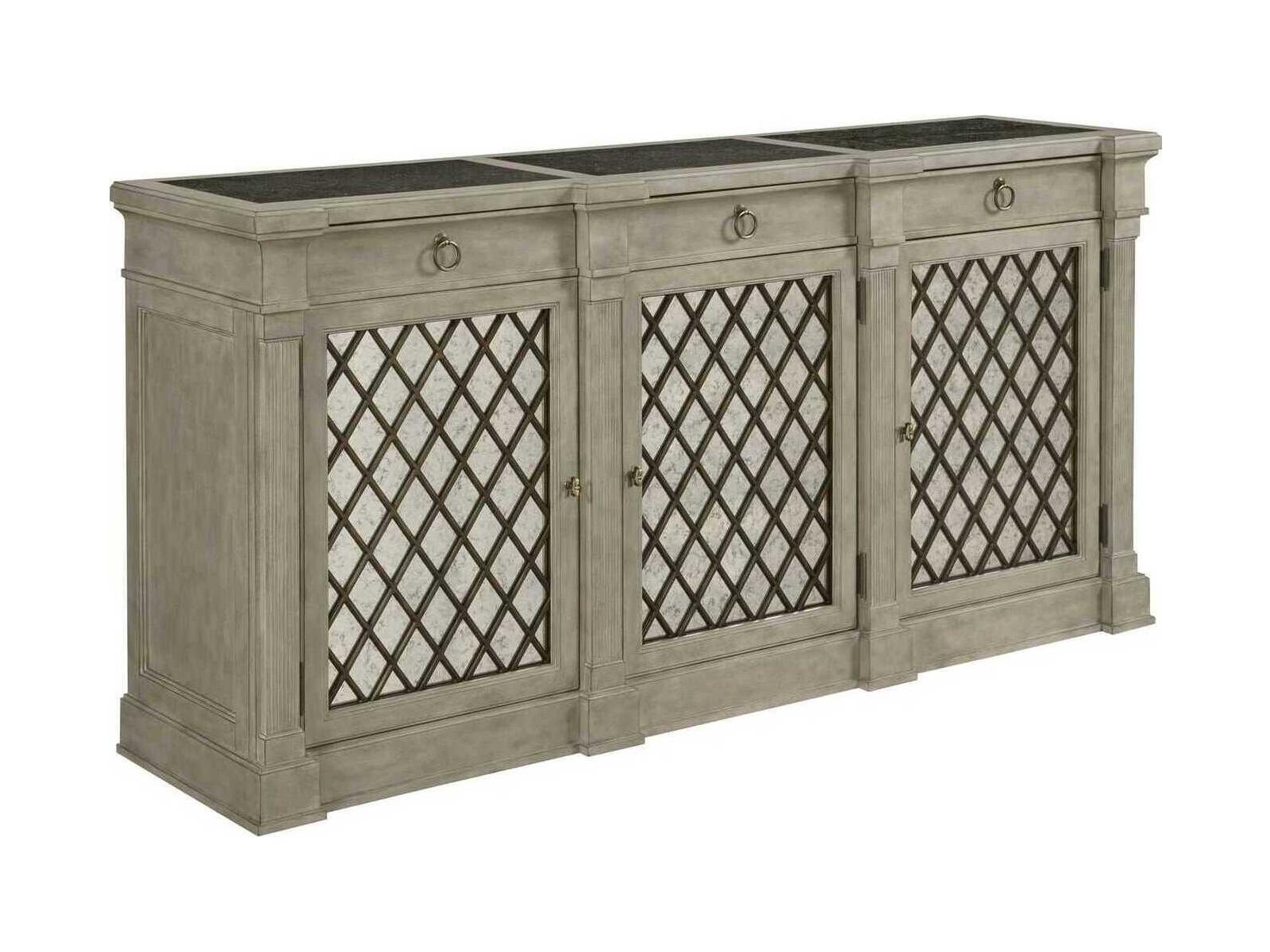 American Drew Savona Colette 76" Elm Wood Versaille Credenza Sideboard