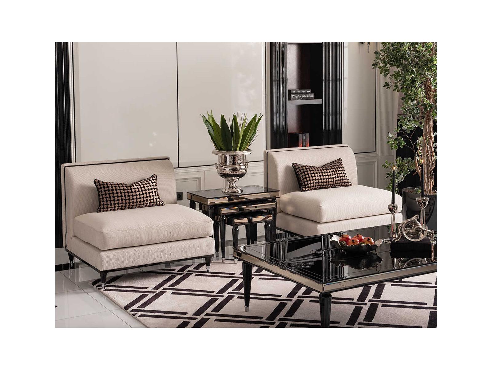 Michael Amini La Francaise Chair and Table Set