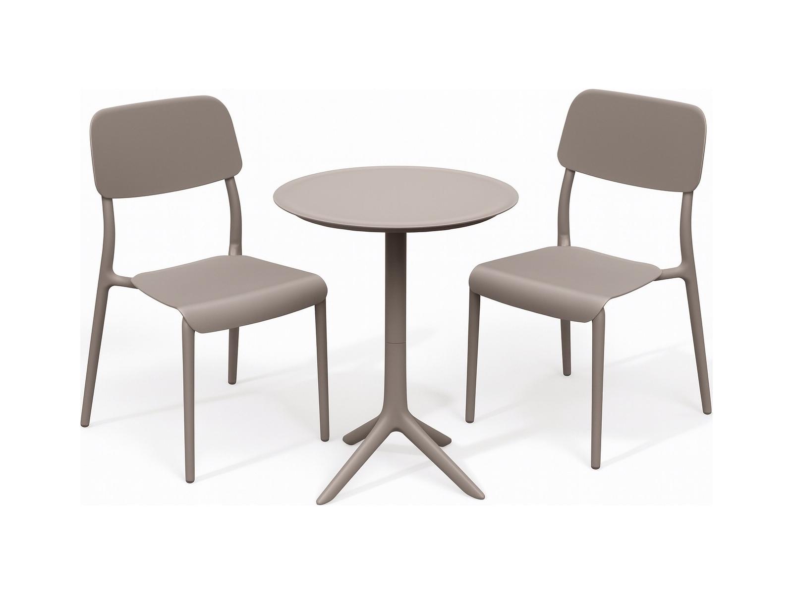 Alfresco Home Taupe Recycled Plastic Dining Set