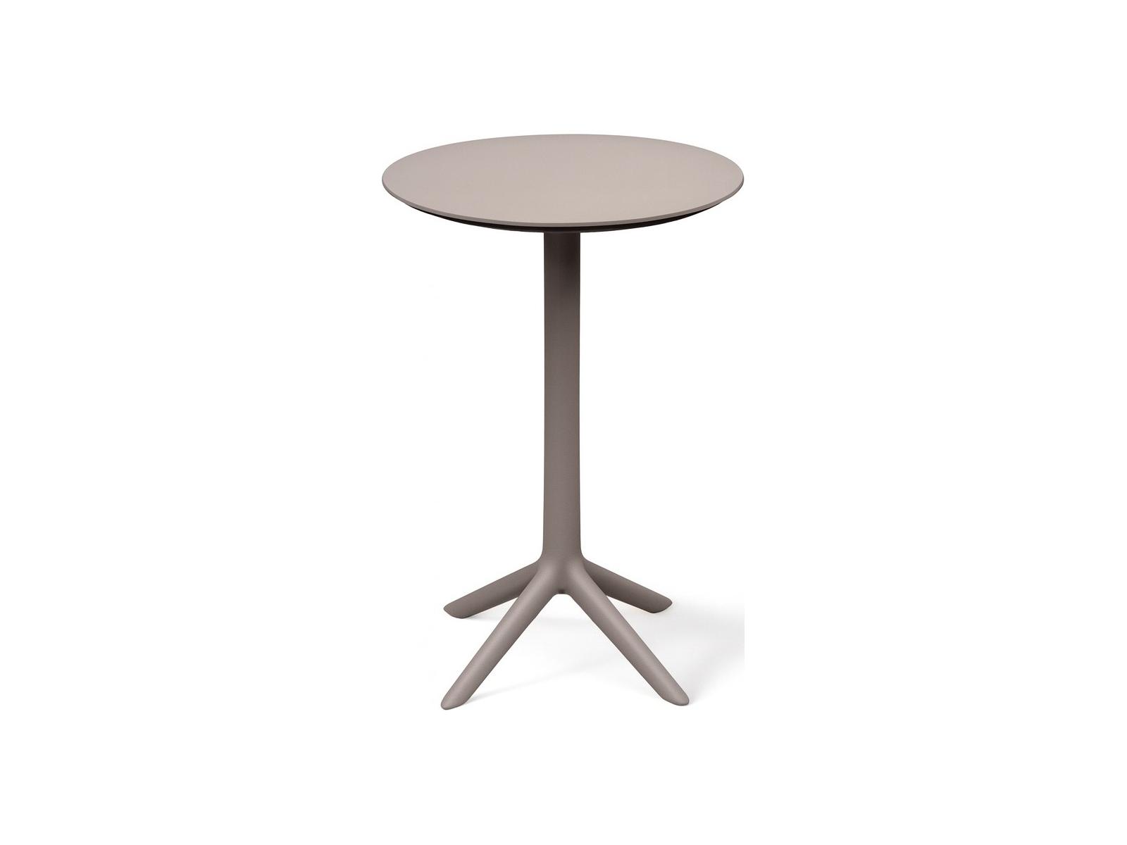 Alfresco Home Taupe Recycled Plastic Round Bistro Table