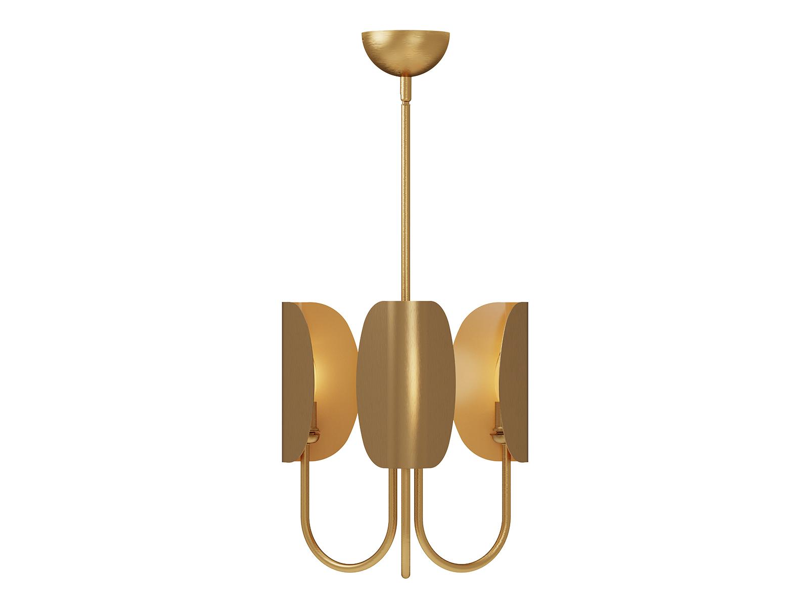 Alora Mood Seno 3-Light Aged Gold Geometric Chandelier
