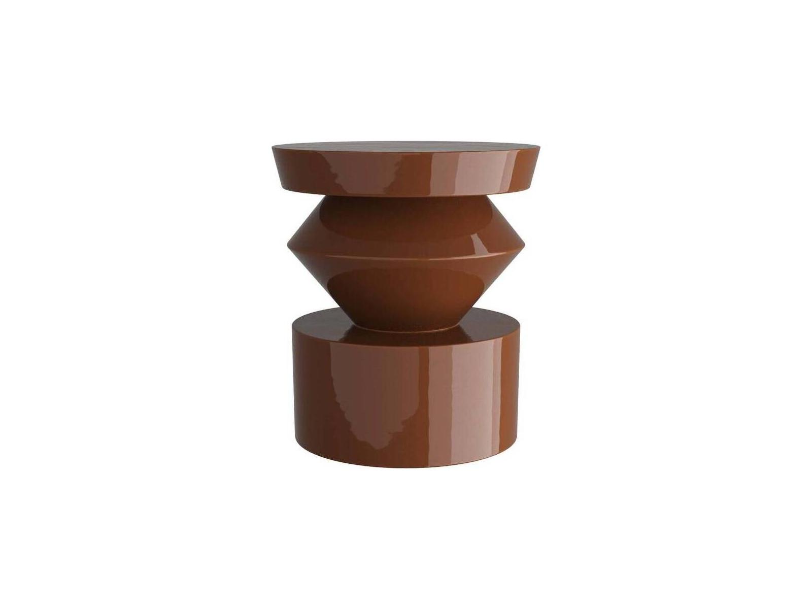 Arteriors Home Uma Round Fiberglass Paprika End Table