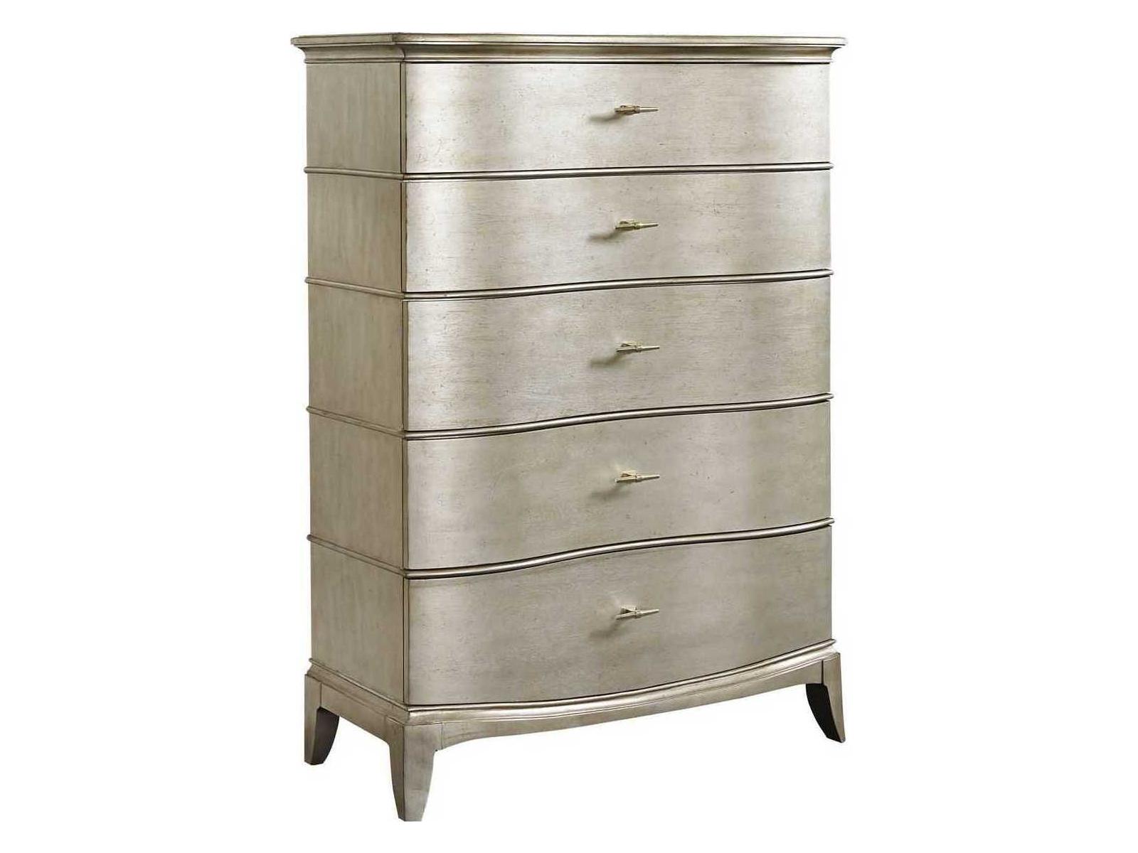 A.R.T. Furniture Starlite 5-Drawers Peri Silver Parrawood Accent Chest