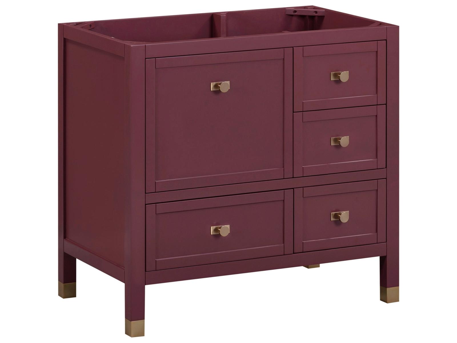 Avanity Alana 36 in. Single Sink Bathroom Vanity in Burgundy Red