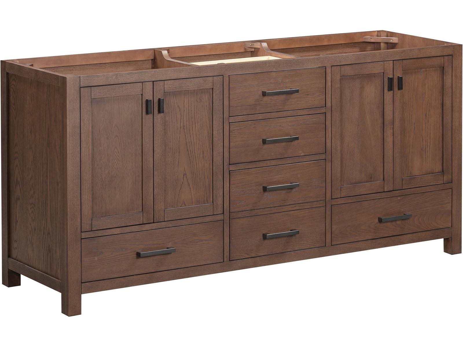 Avanity Modero 72 in. Double Sink Bathroom Vanity in Mocha Oak