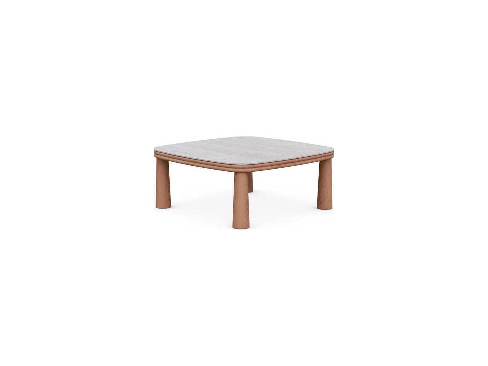Azzurro Living Biscayne Natural Teak Square Coffee Table
