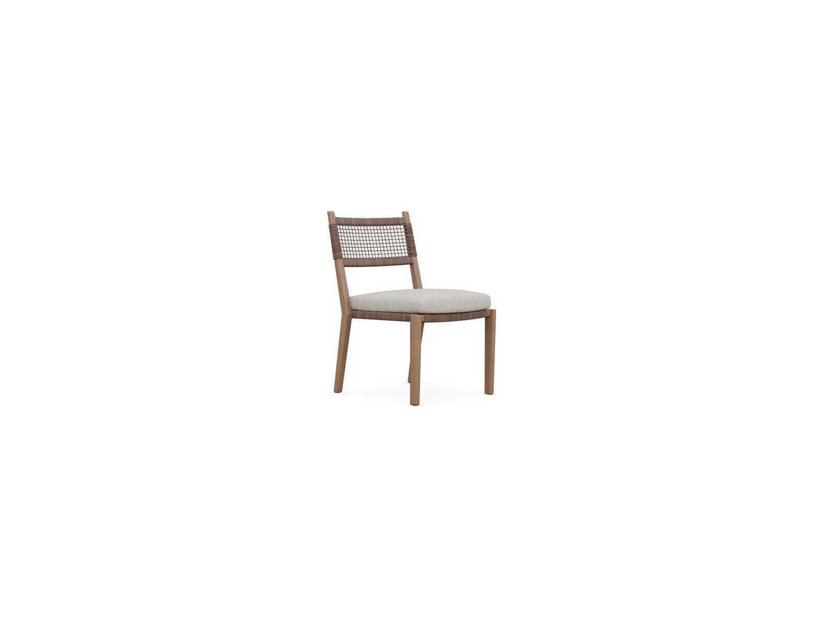 Azzurro Living Bozeman Barkaluwood Wicker Cushion Dining Chair Set of 4
