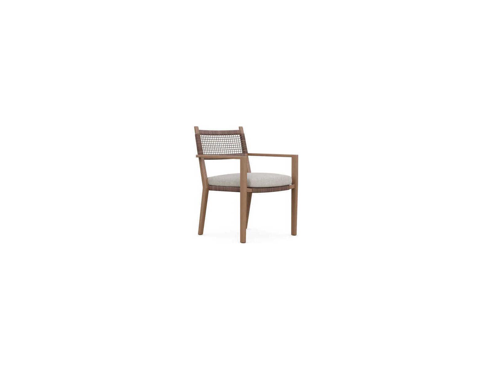 Azzurro Living Bozeman Barkaluwood Wicker Cushion Dining Chair Set of 4