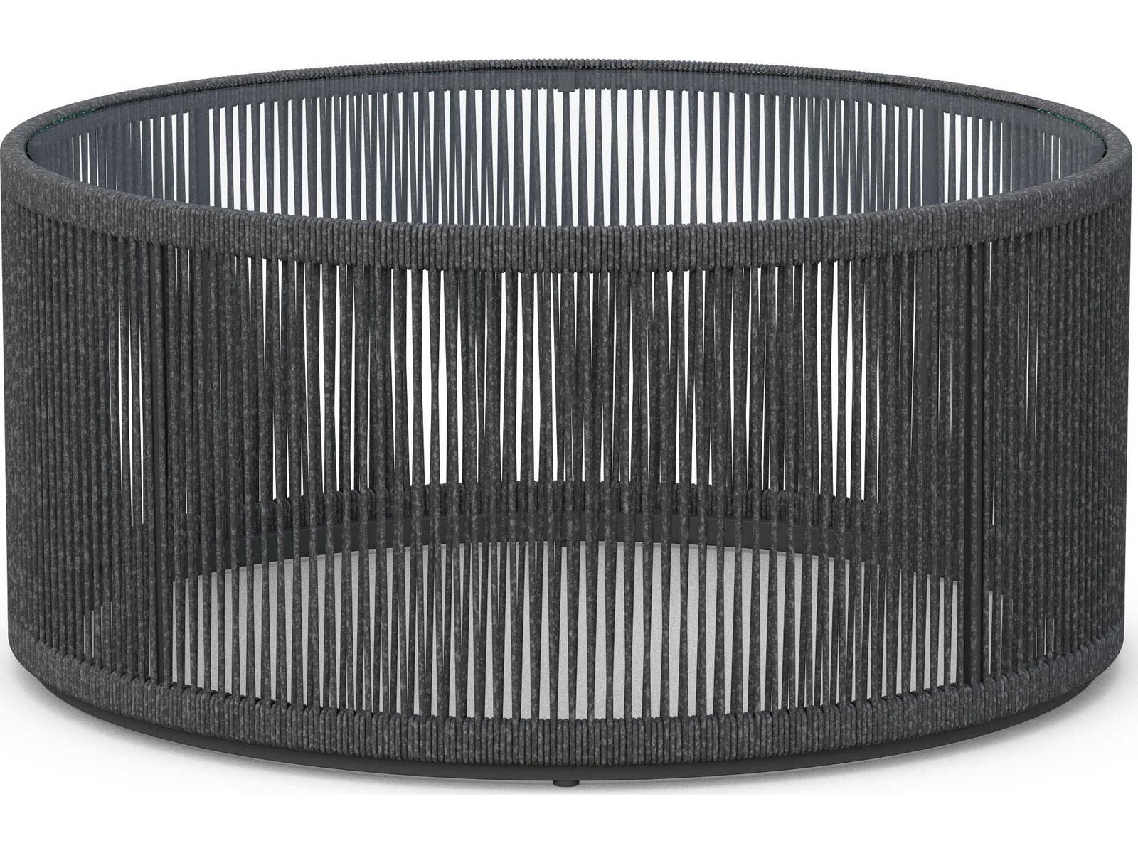 Azzurro Living Malta Pebble All-weather Textelene Rope Round Coffee Table