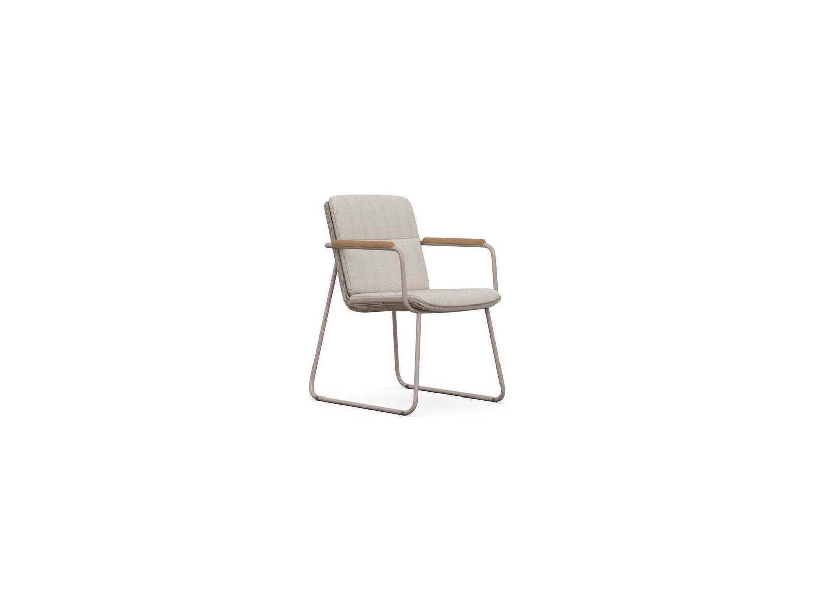 Azzurro Living Paros Aluminum Cushion Dining Chair Set of 2