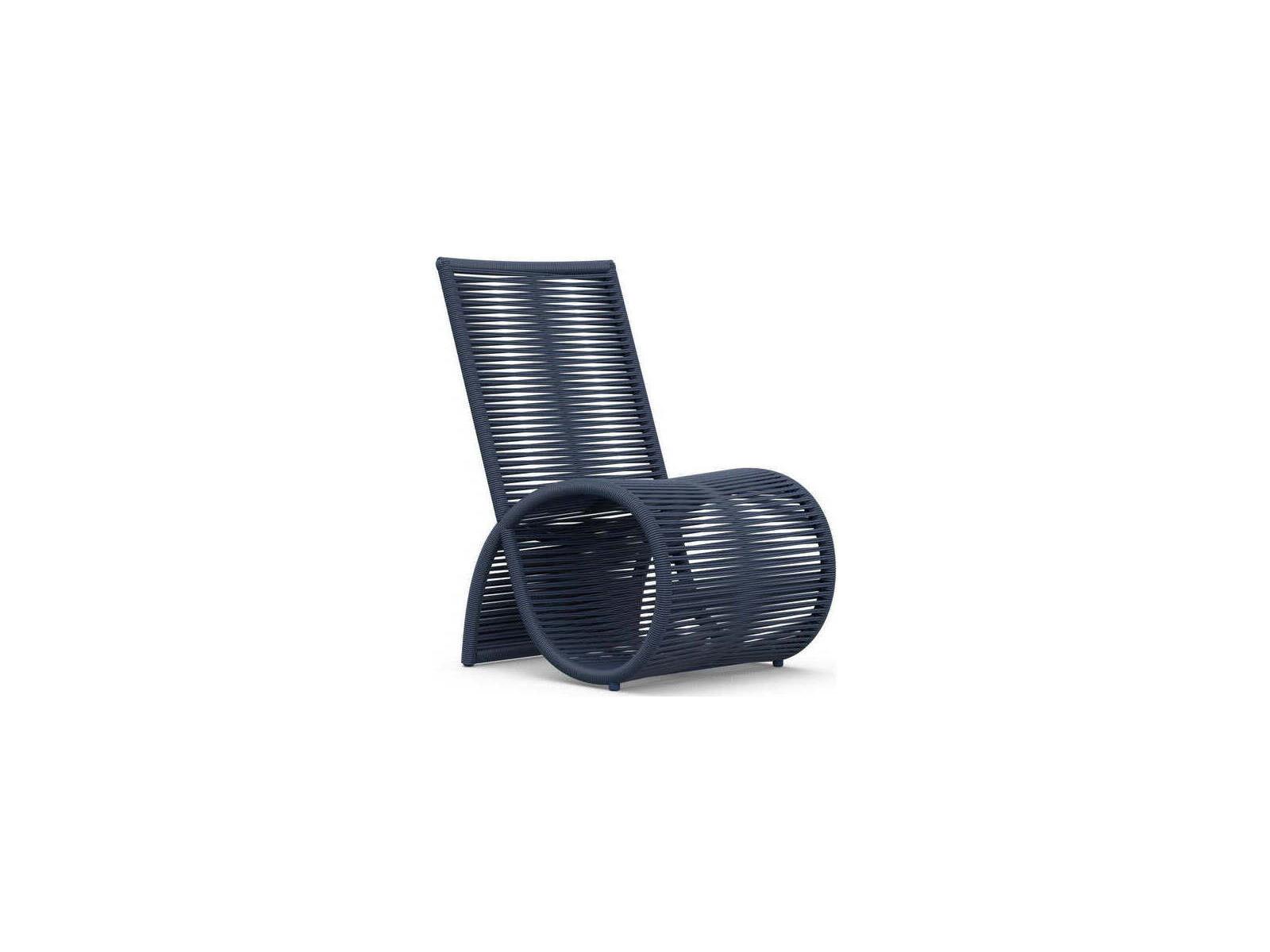Azzurro Living Wave Aluminum Rope Dining Chair Set of 2