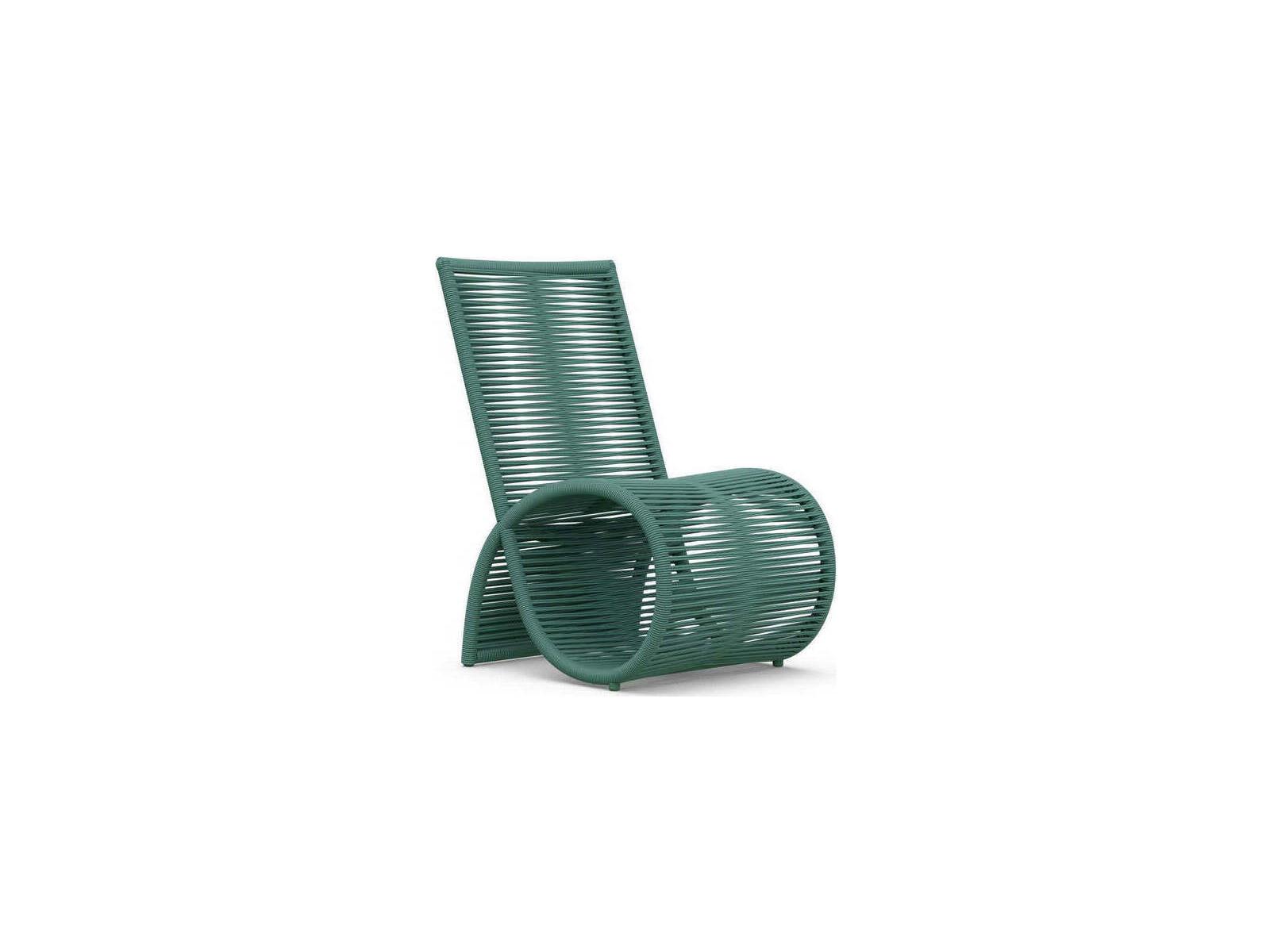 Azzurro Living Wave Aluminum Rope Dining Chair Set of 2