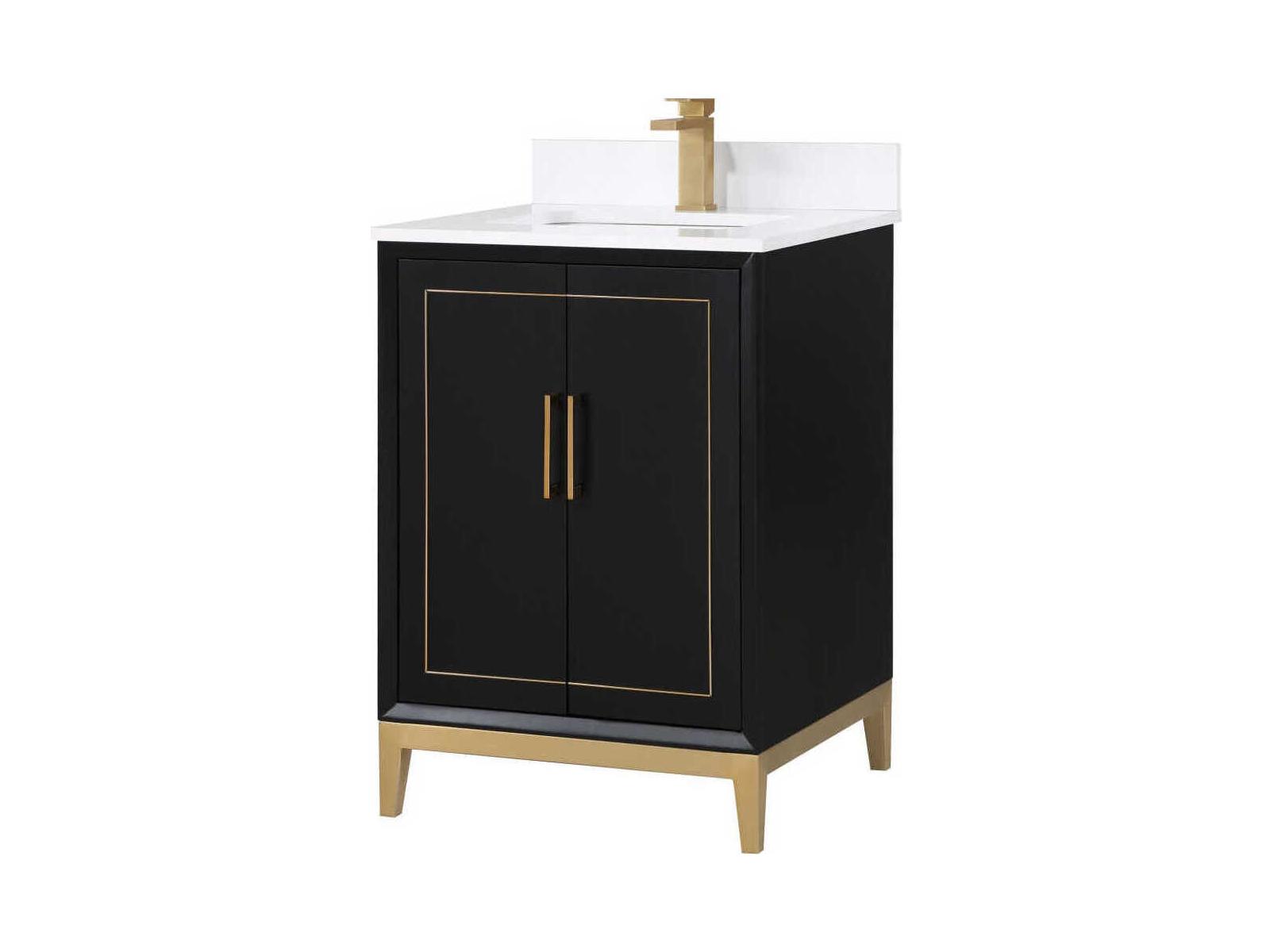 BEMMA Gracie 24" Midnight Black Bathroom Vanity