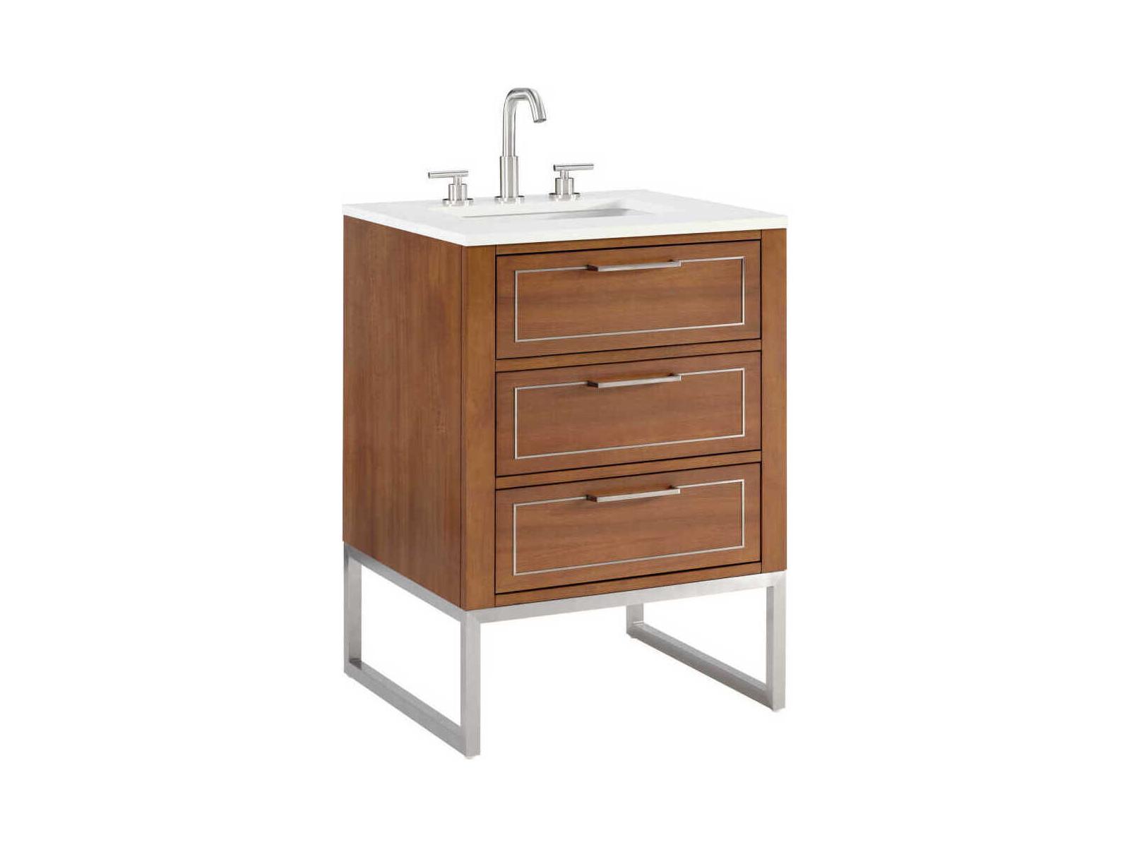 BEMMA Markham 24" Walnut Brushed Nickel Vanity