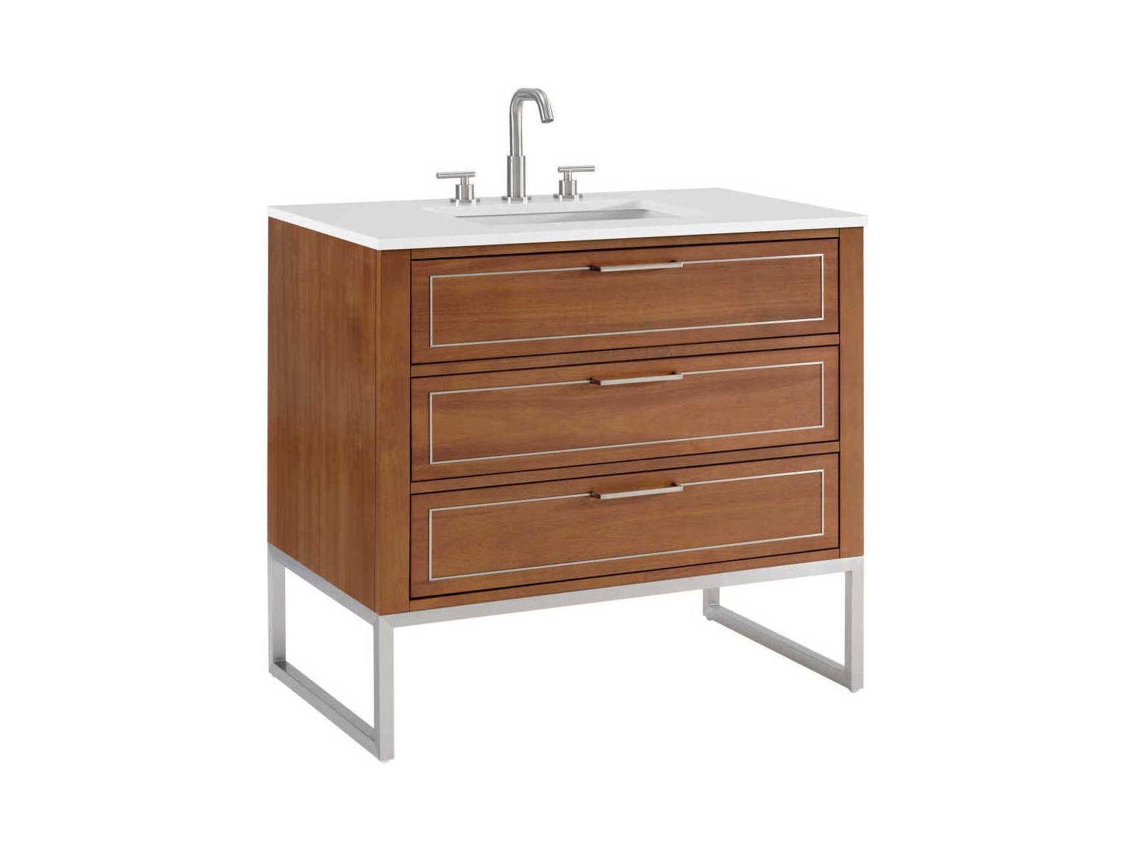 BEMMA Markham 36" Walnut Brushed Nickel Vanity