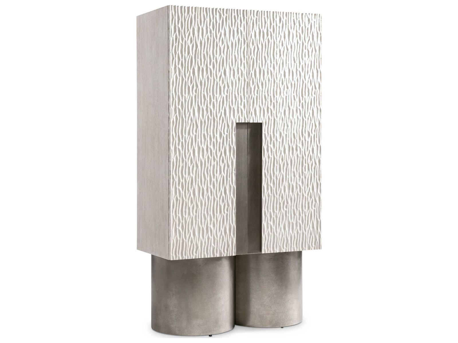 Bernhardt White Ash Wood Bar Cabinet
