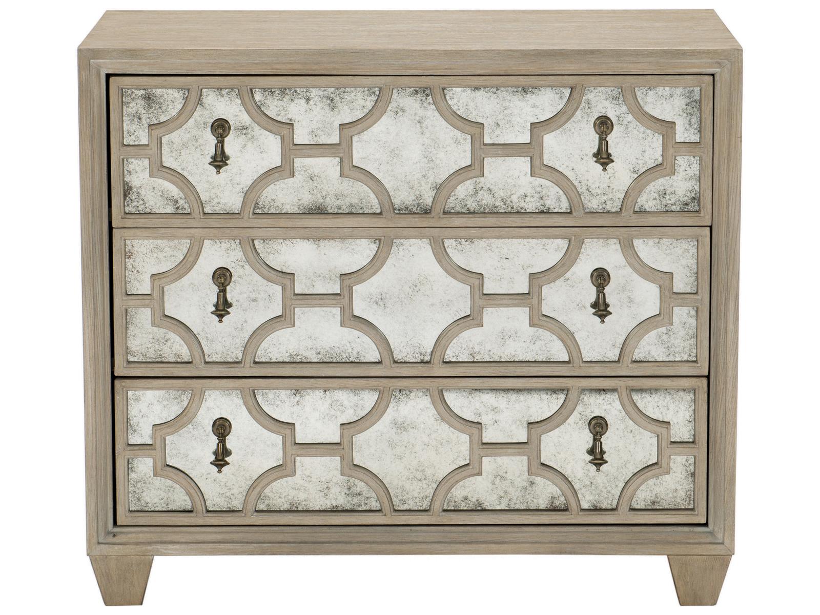 Bernhardt Santa Barbara 3-Drawers Brown Oak Wood Nightstand