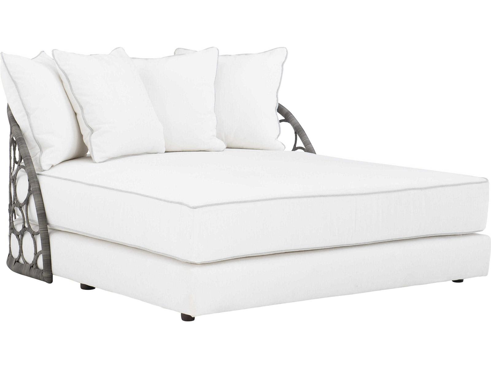 Bernhardt Exteriors Gray Flannel Lounge Bed with Cushion