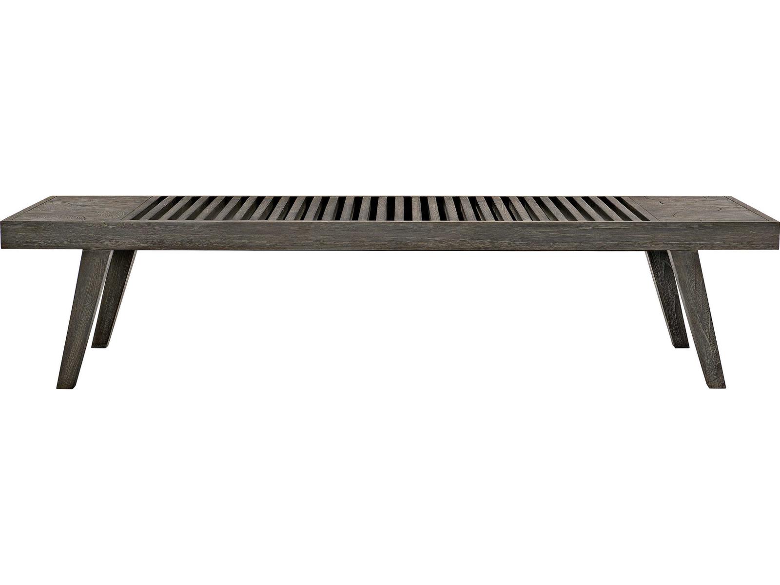 Bernhardt Exteriors Madura Smoked Truffle Teak Outdoor Patio Bench