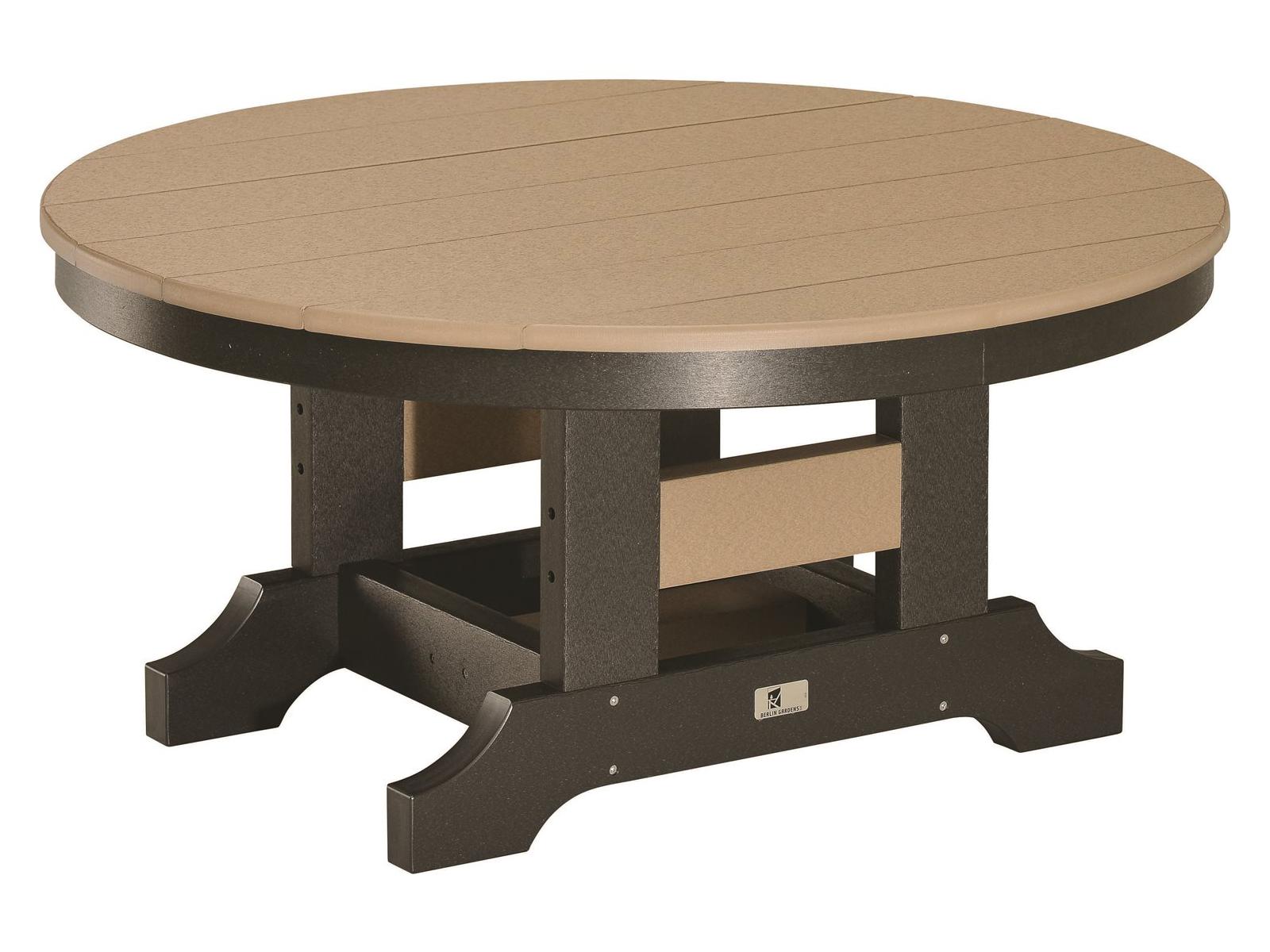 Berlin Gardens Accessories Recycled Plastic Round Patio Conversation Table