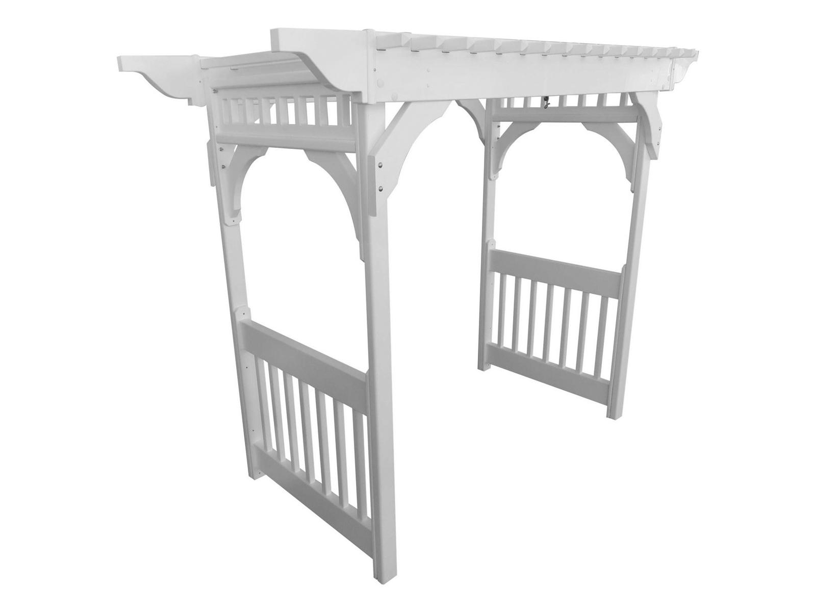 Berlin Gardens Recycled Plastic Vinyl Swing Arbor With Ground Anchors