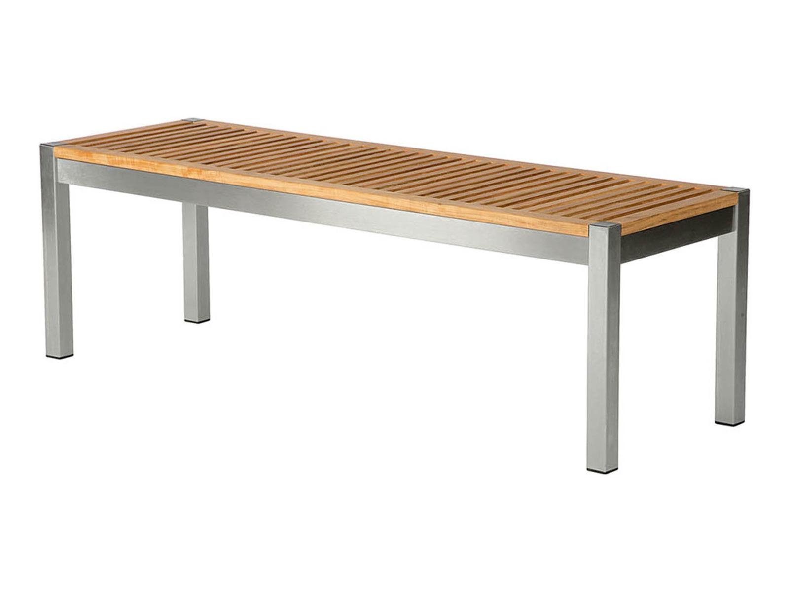 Barlow Tyrie Equinox Bench - Natural Teak Seat - Silver Frame