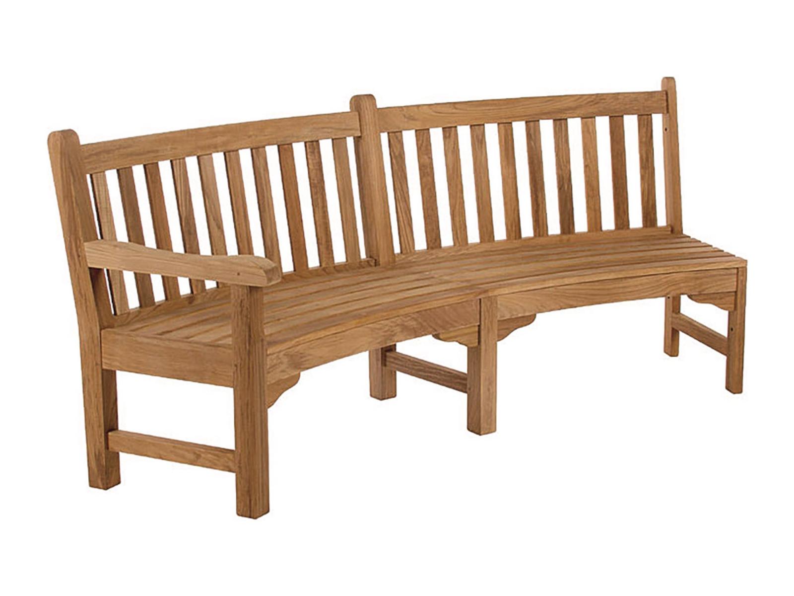 Barlow Tyrie Glenham Curved Bench - Natural Teak