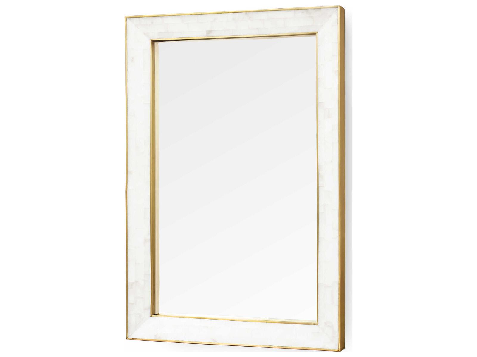 Villa & House Leighton Alabaster Rectangular Wall Mirror