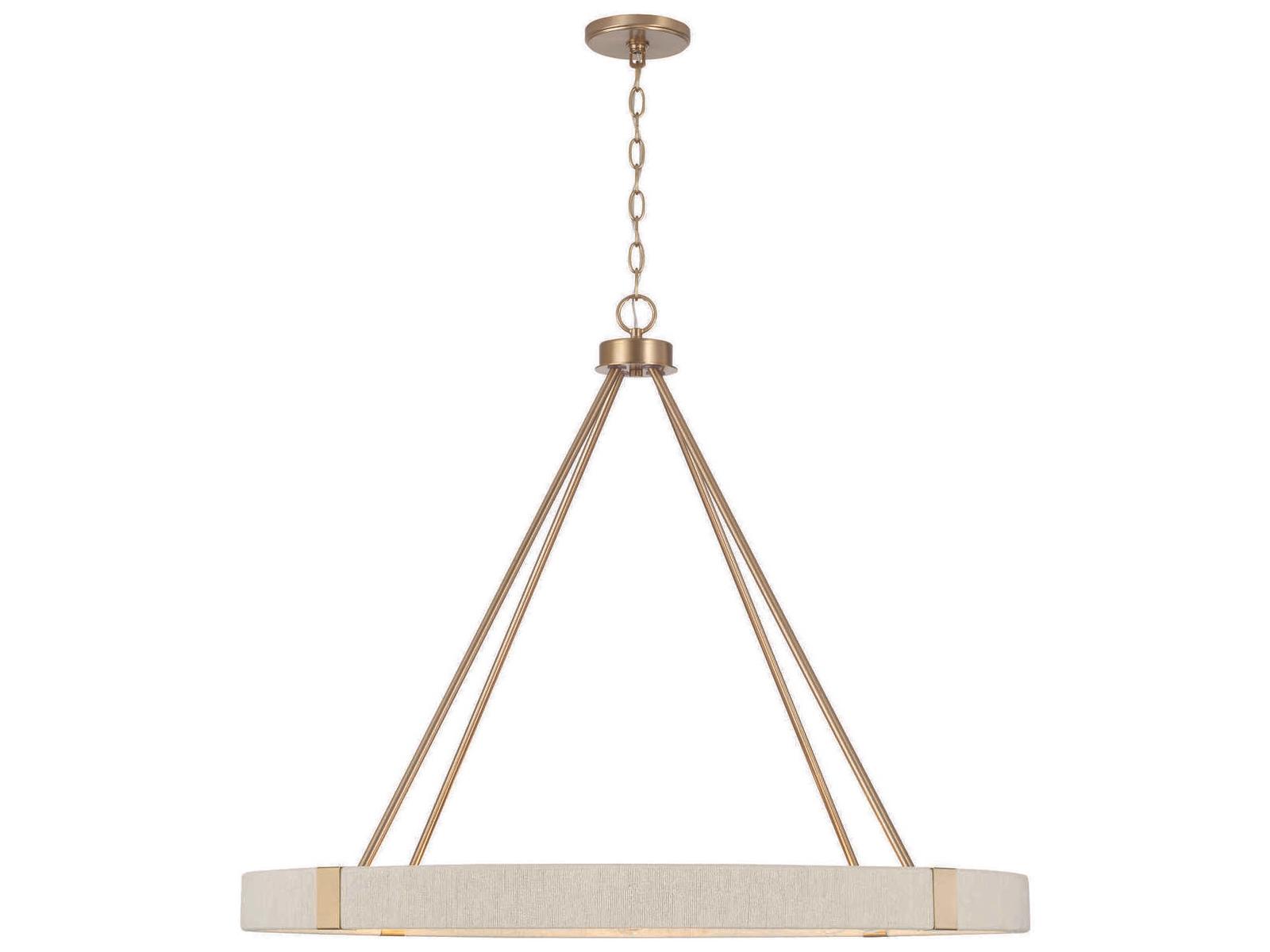 Capital Lighting Delaney 8-Light Matte Brass Candelabra Round Chandelier