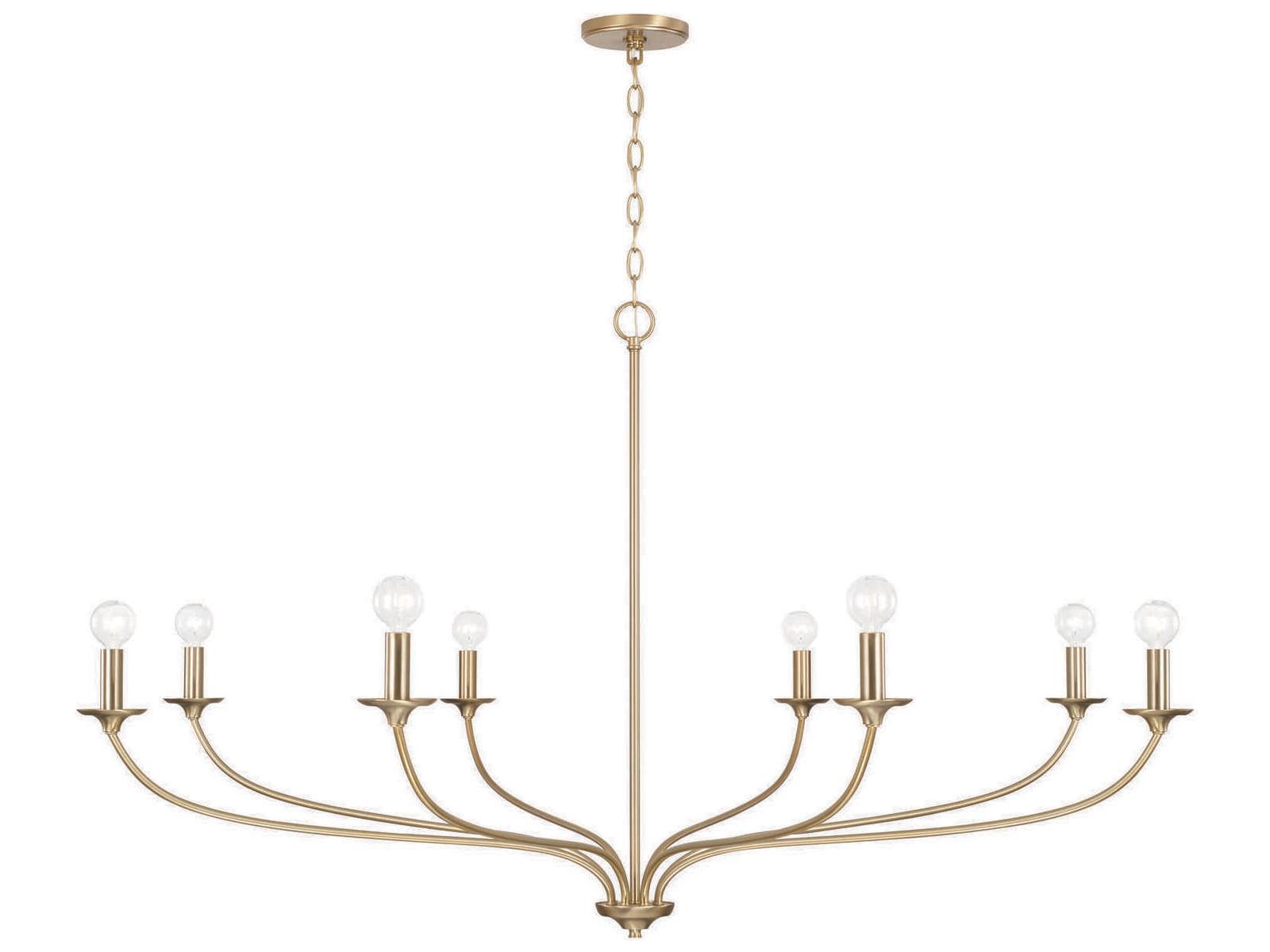 Capital Lighting Dolan 8-Light Matte Brass Candelabra Chandelier